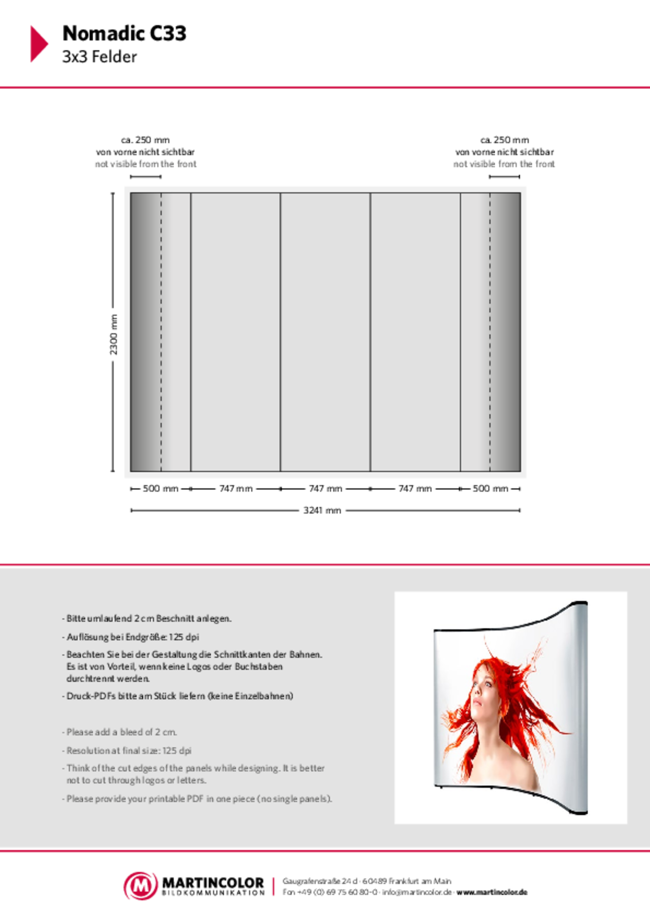 Nomadic Faltwand Datenblatt PDF