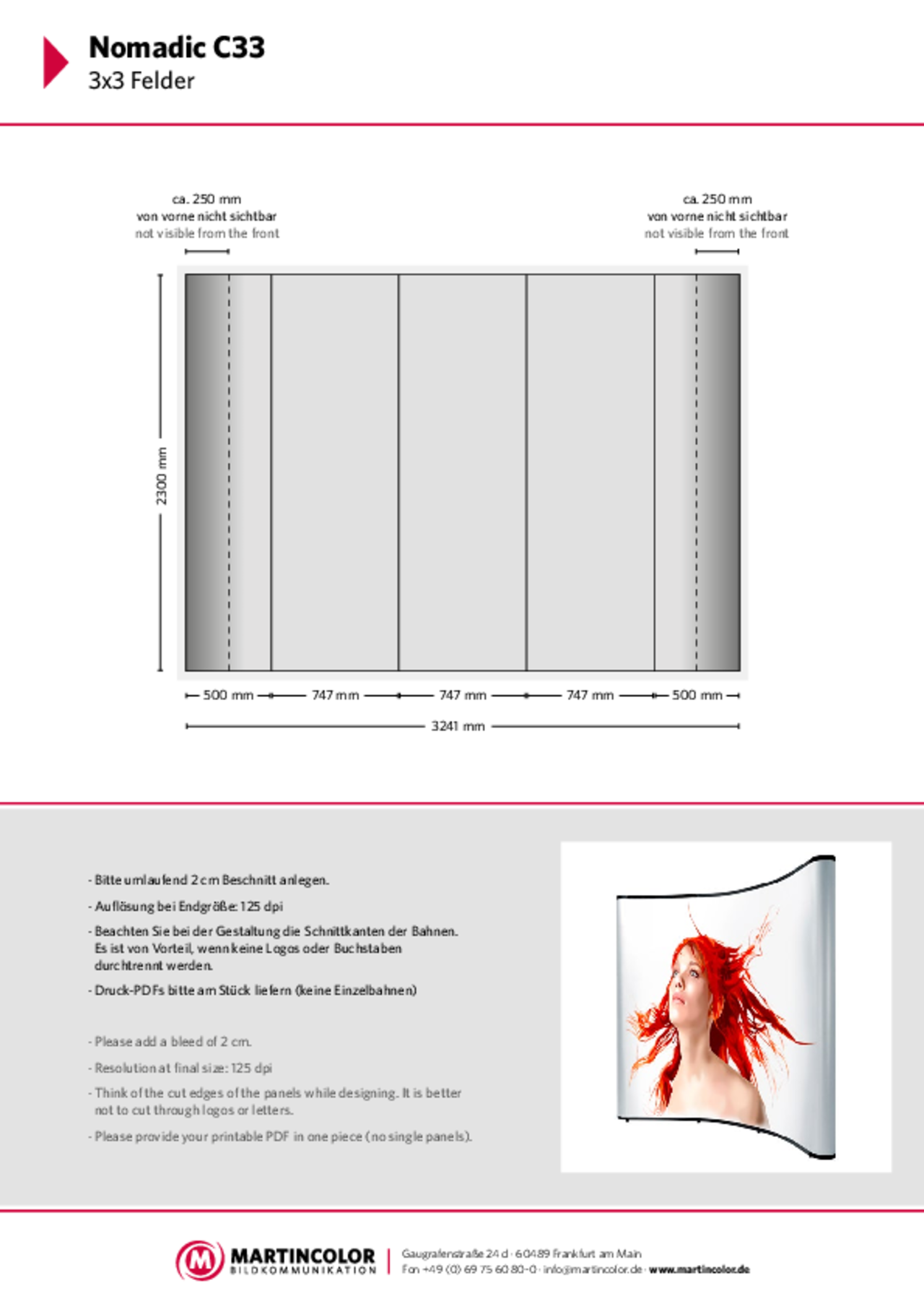 Nomadic Faltwand Datenblatt PDF