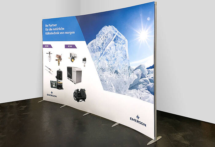 Emerson Climate Technologies GmbH ISOframe Wave exhibition wall Emerson Climate Technologies GmbH ISOframe Wave exhibition wall