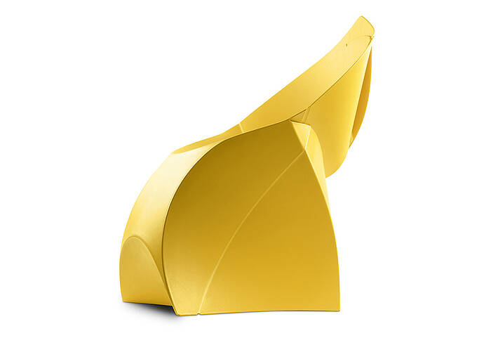Flux Chair yellow side view right Flux Chair yellow side view right
