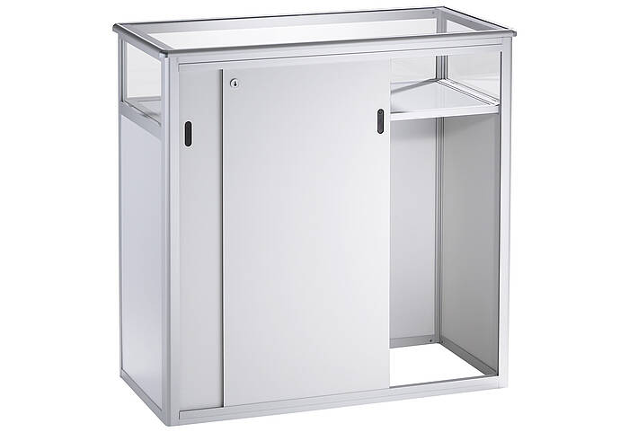 ALU-PRO Counter Vitrine mit abschließbaren Türen ALU-PRO Counter Vitrine mit abschließbaren Türen