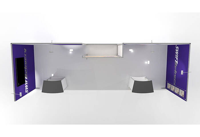 ISOframe Fabric exhibition stand solutions Example 3 ISOframe Fabric exhibition stand solutions Example 3