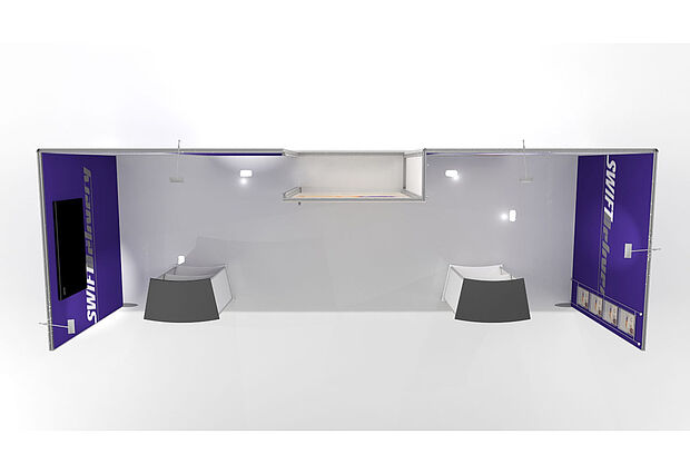 ISOframe Fabric exhibition stand solutions Example 3