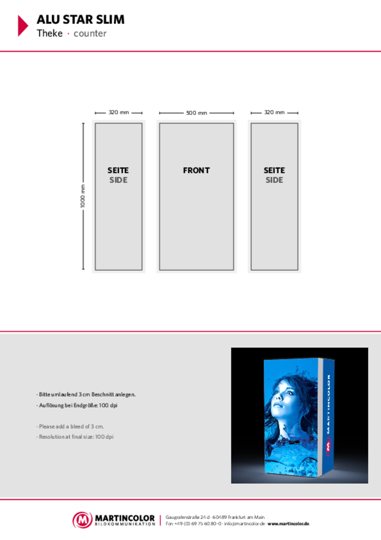 ALU STAR SLIM Theke Datenblatt PDF