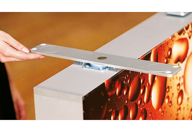 ALU STAR LED-Theke Fuss