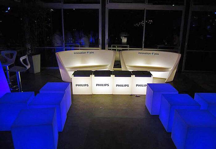RAP luminous sofa blue
