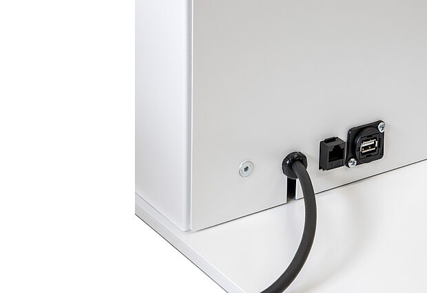 Digitale Infostele SMART Anschlüsse weiß Digitale Infostele SMART Anschlüsse weiß