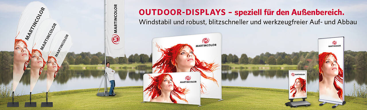 Outdoor Displays - bedrucken - Frankfurt - Rhein Main