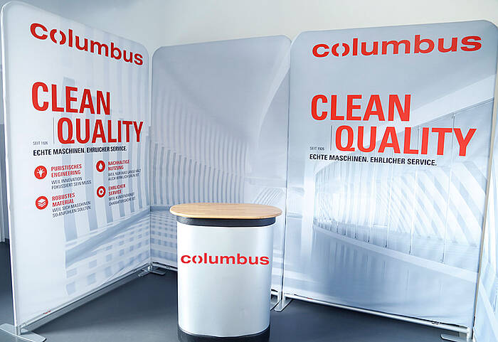 Columbus Reinigungsmaschinen ZippWall exhibition stand 3