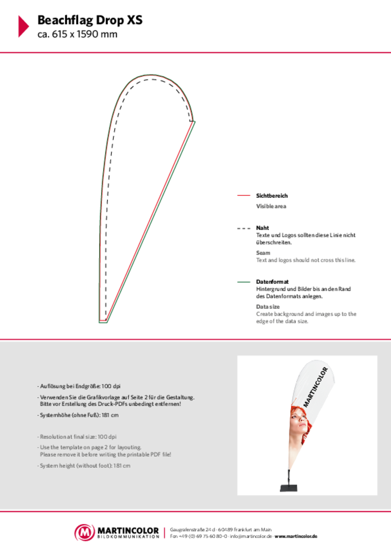 Beachflag Drop Datenblatt PDF