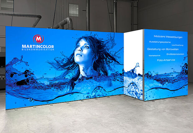 ALU LightUp Messestand Ecke