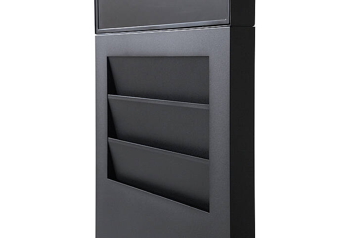 Digital info pillar SMART + brochure compartments Digital info pillar SMART + brochure compartments