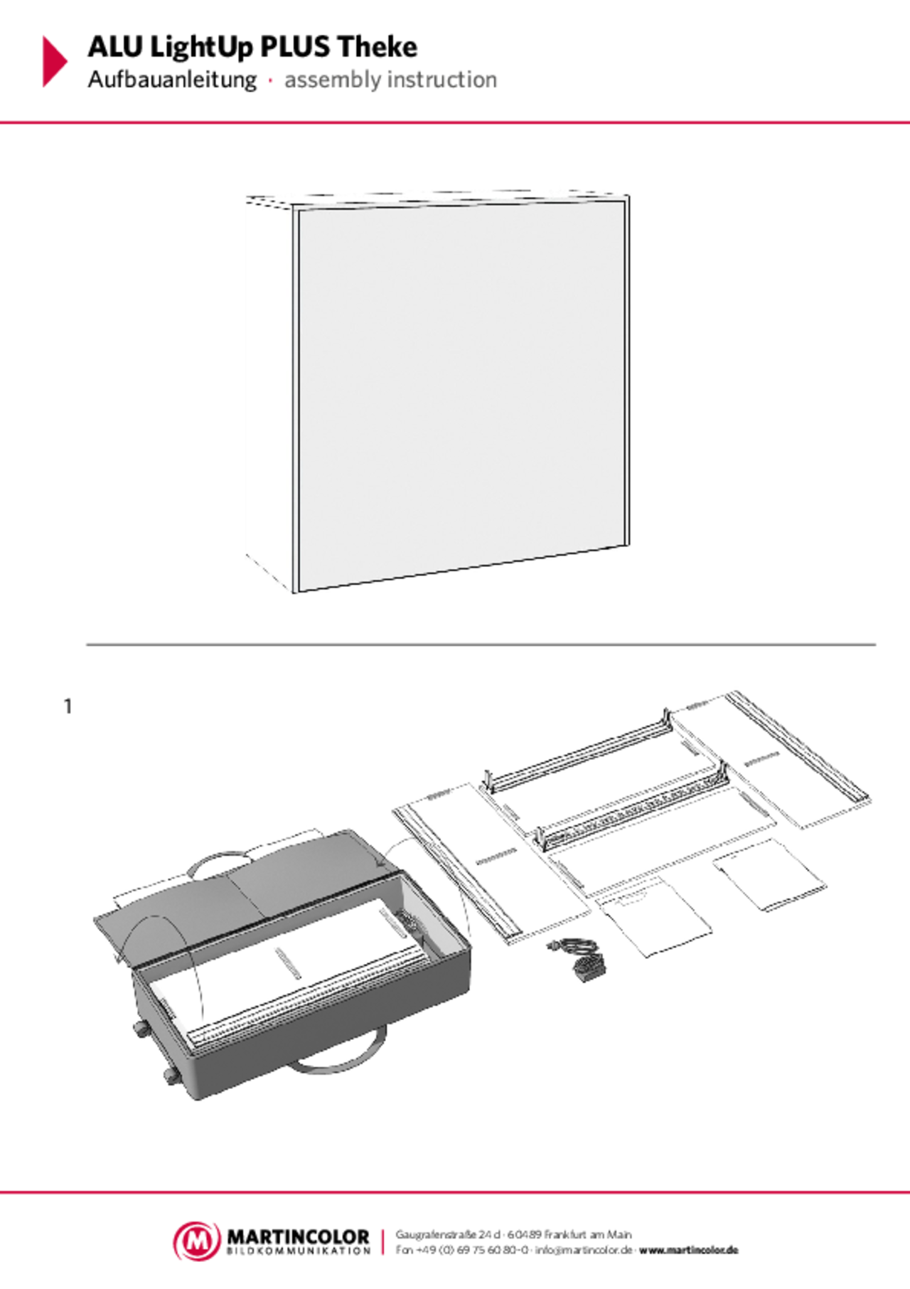 ALU LightUp PLUS Theke assembly instruction PDF