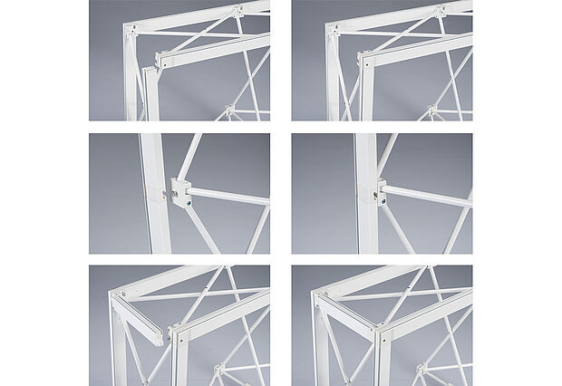 GRID Faltwand Aufbau