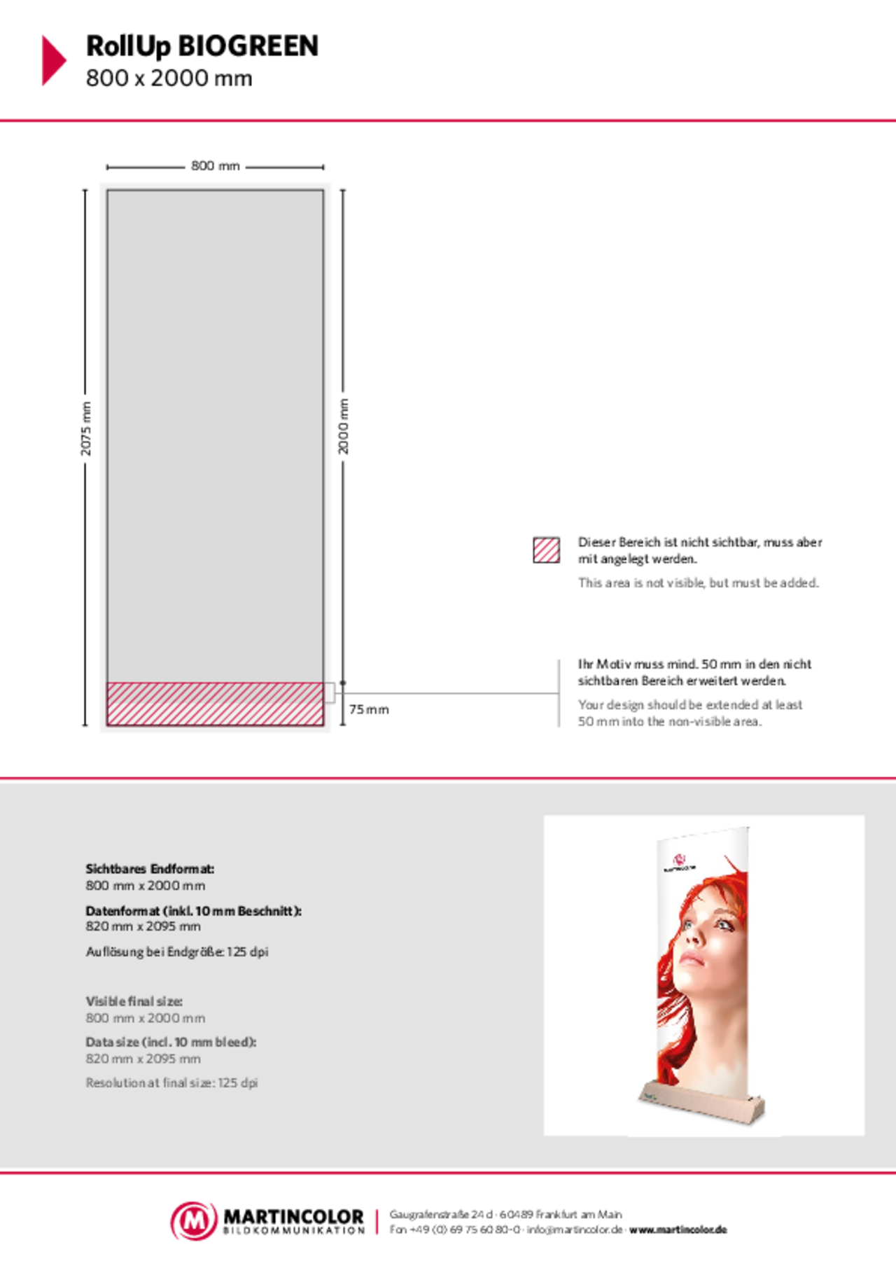 RollUp BIOGREEN Datenblatt PDF