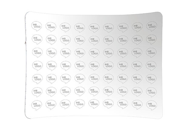 ZippWall Rückwand Curved mit Logo