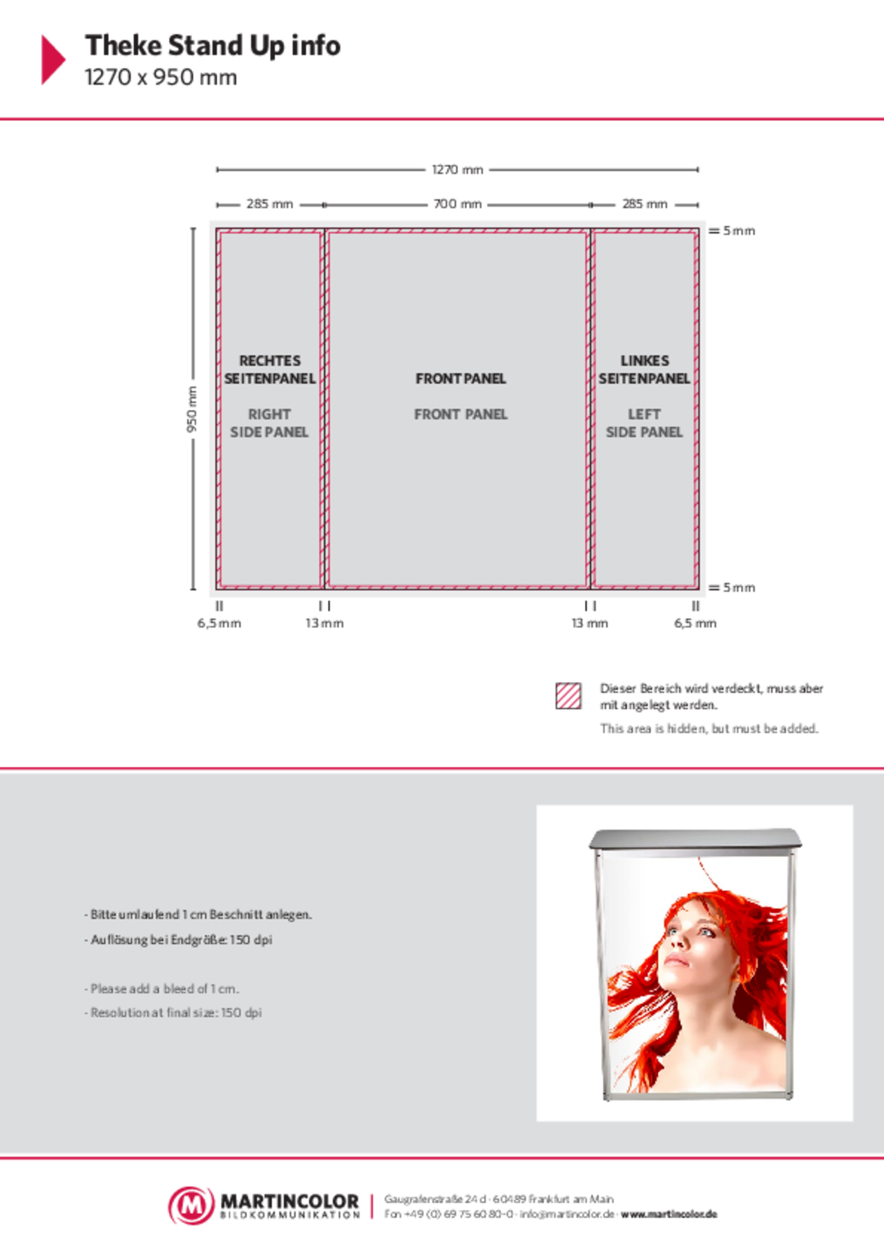 Counter Stand Up Info data sheet PDF