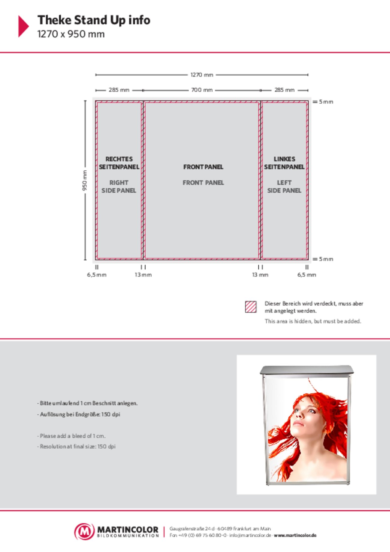 Counter Stand Up Info data sheet PDF