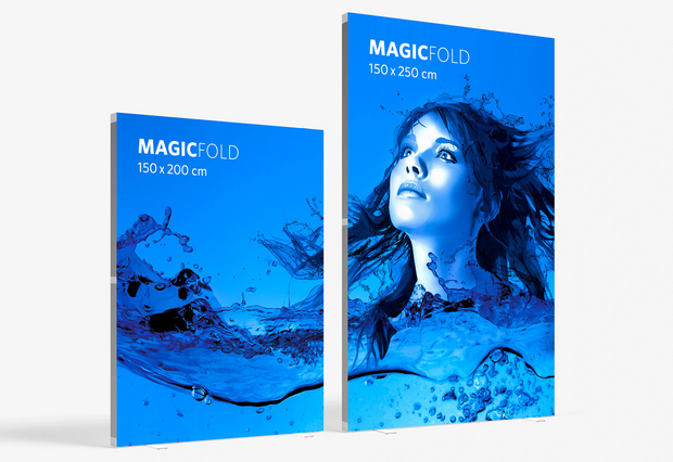MAGIC FOLD foldable illuminated display, 150 cm wide MAGIC FOLD foldable illuminated display, 150 cm wide