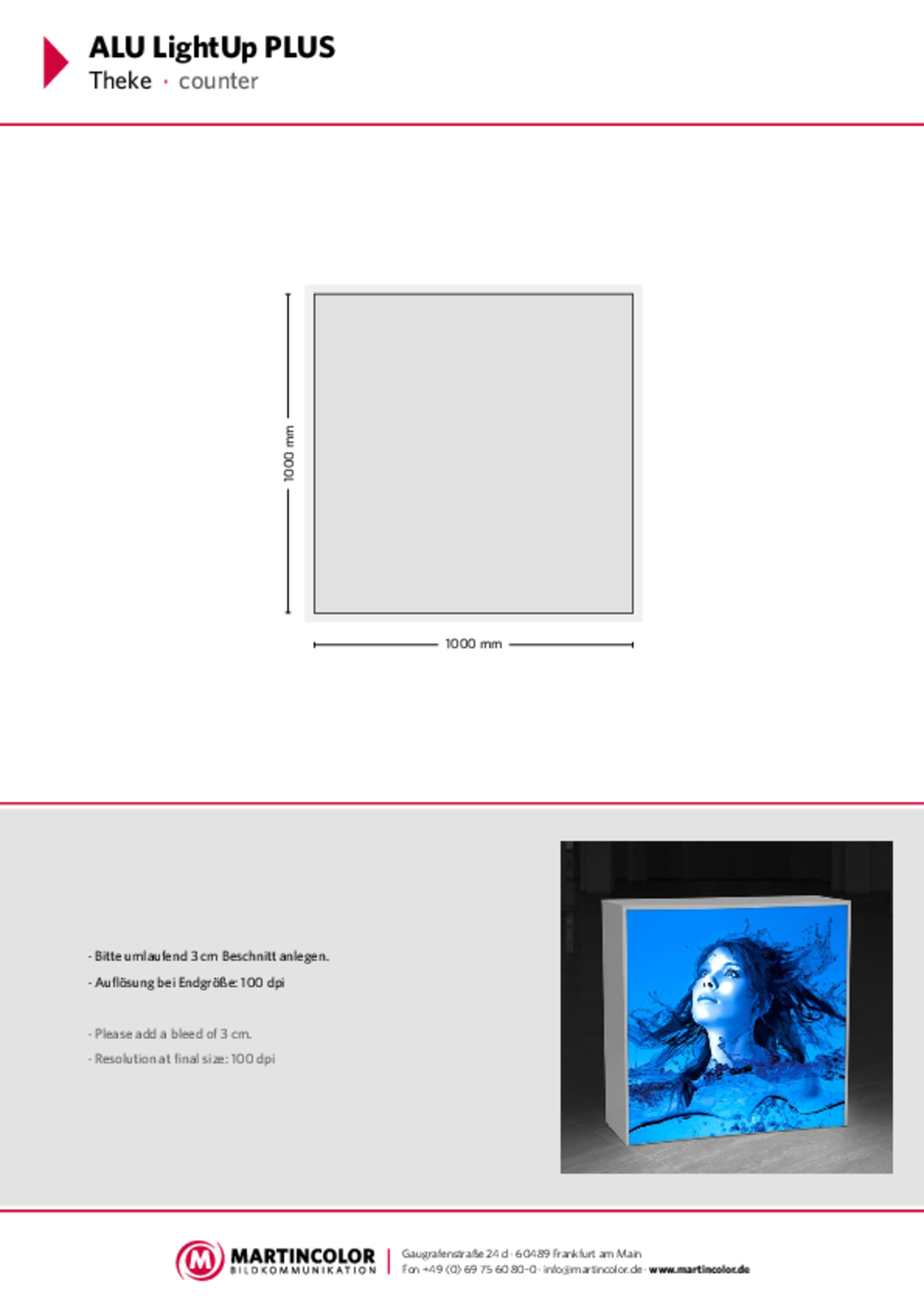 ALU LightUp PLUS Counter data sheet PDF