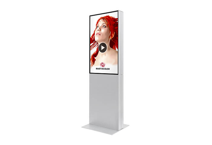 Digital info pillar TWIN white Digital info pillar TWIN white