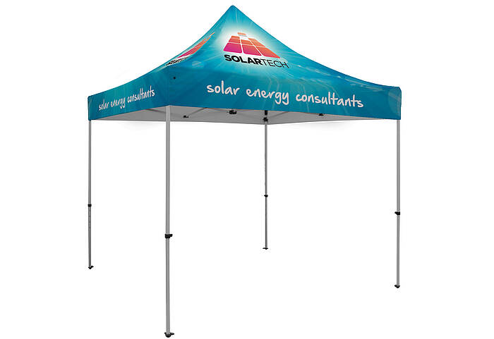 Budget Tent 3x3 - Example with printed roof