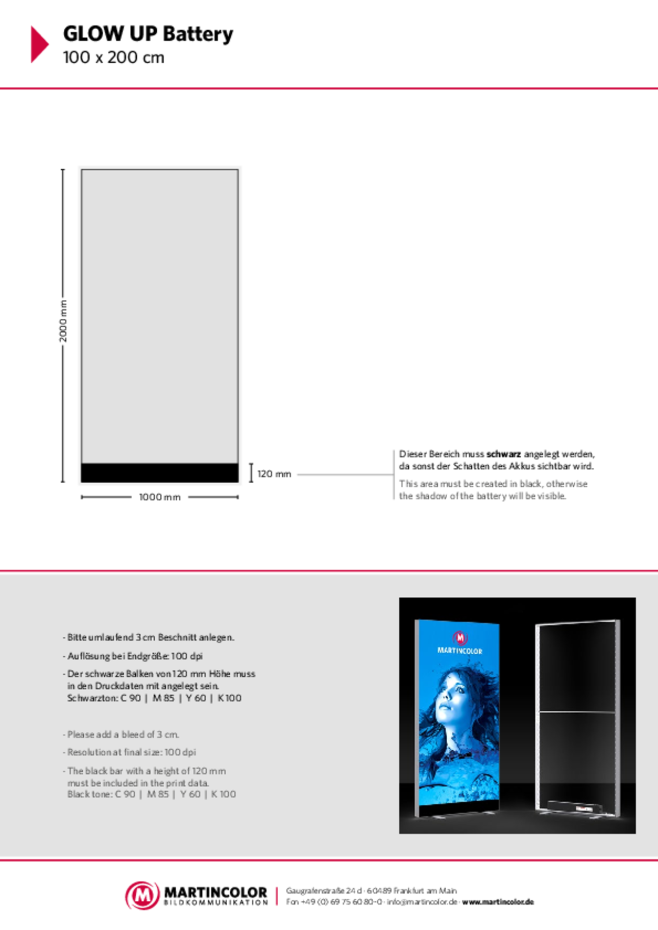 GLOW UP Battery Datenblatt PDF