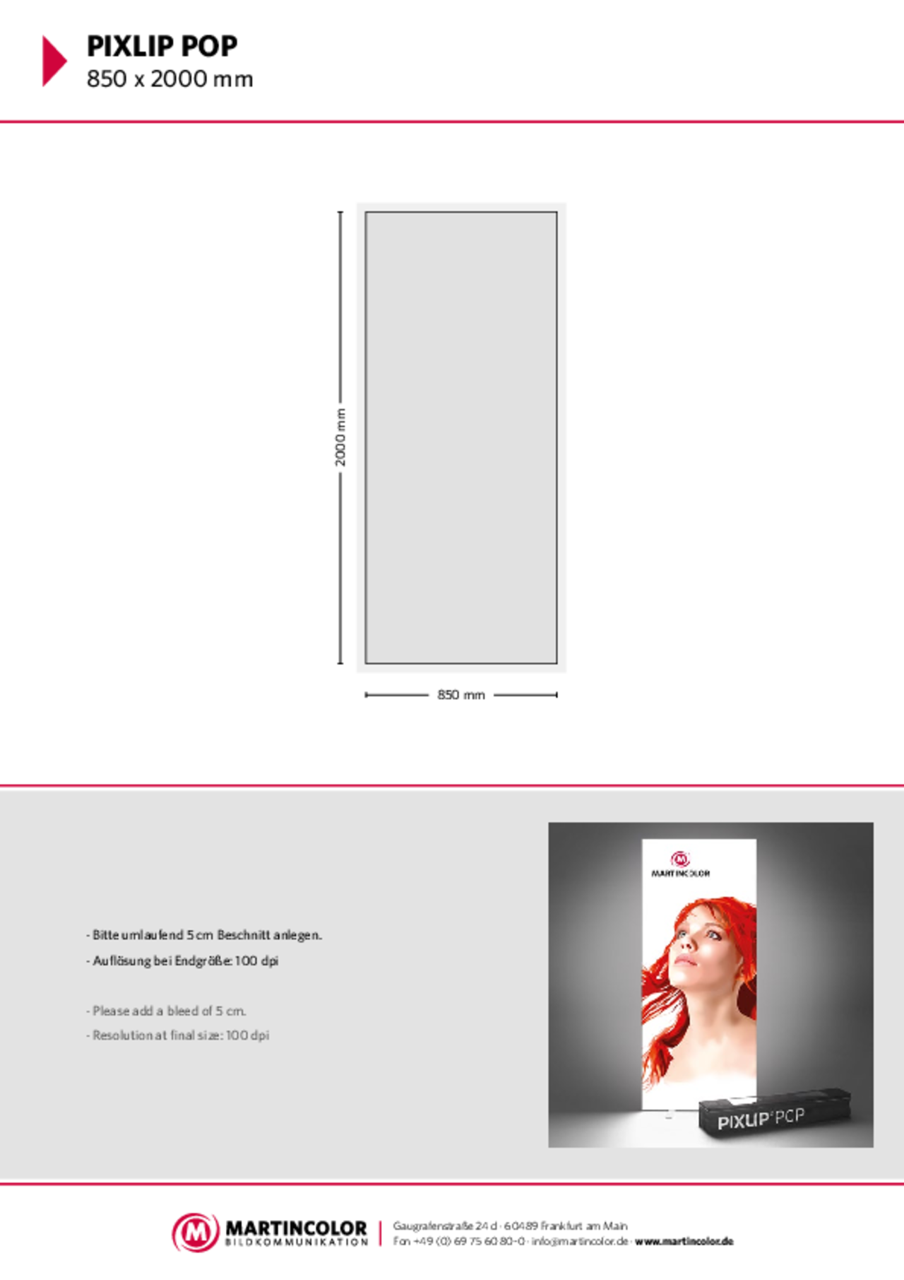 PIXLIP POP Datenblatt PDF