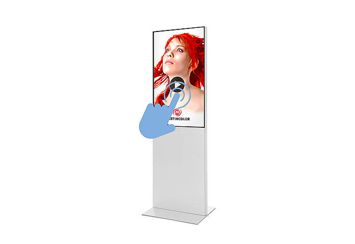 Digitale Infostele SMART weiß Digitale Infostele SMART weiß