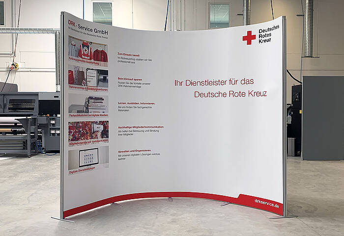 Deutsches Rotes Kreuz ISOframe Wave exhibition wall 3