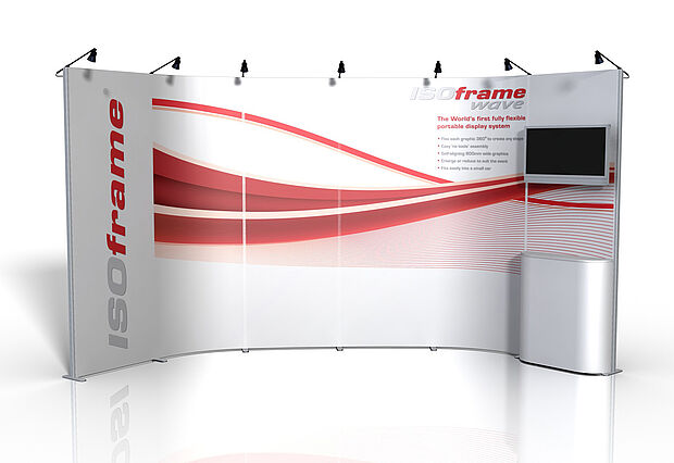 ISOframe Curved with monitor and spots ISOframe Curved with monitor and spots