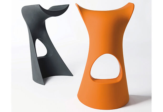 Barhocker Koncord grau und orange Barhocker Koncord grau und orange