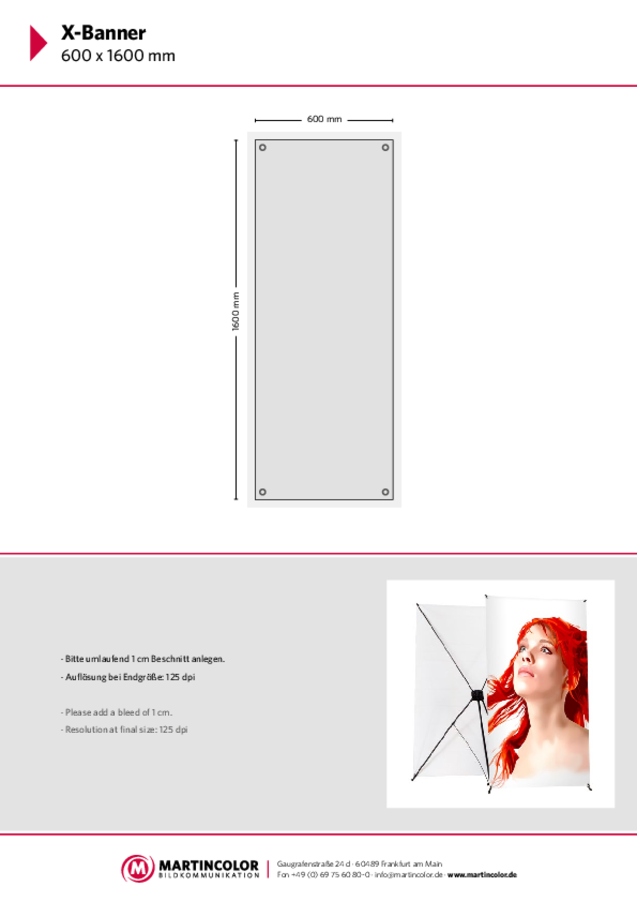 X-Banner Datenblatt PDF