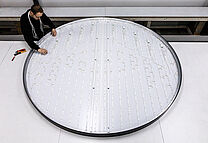 Round lightbox for the opera “Written on Skin” 1