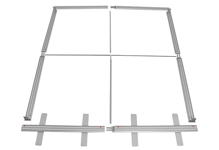 ALU Up - aluminum frame individual parts