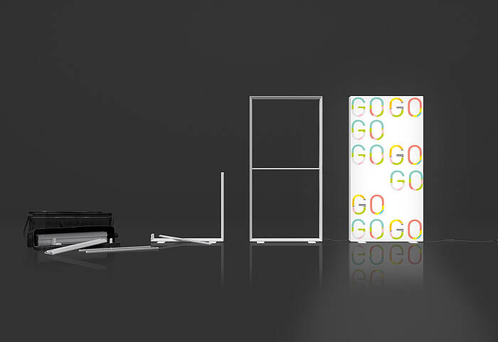 PIXLIP GO Leuchtwand Aufbau PIXLIP GO Leuchtwand Aufbau