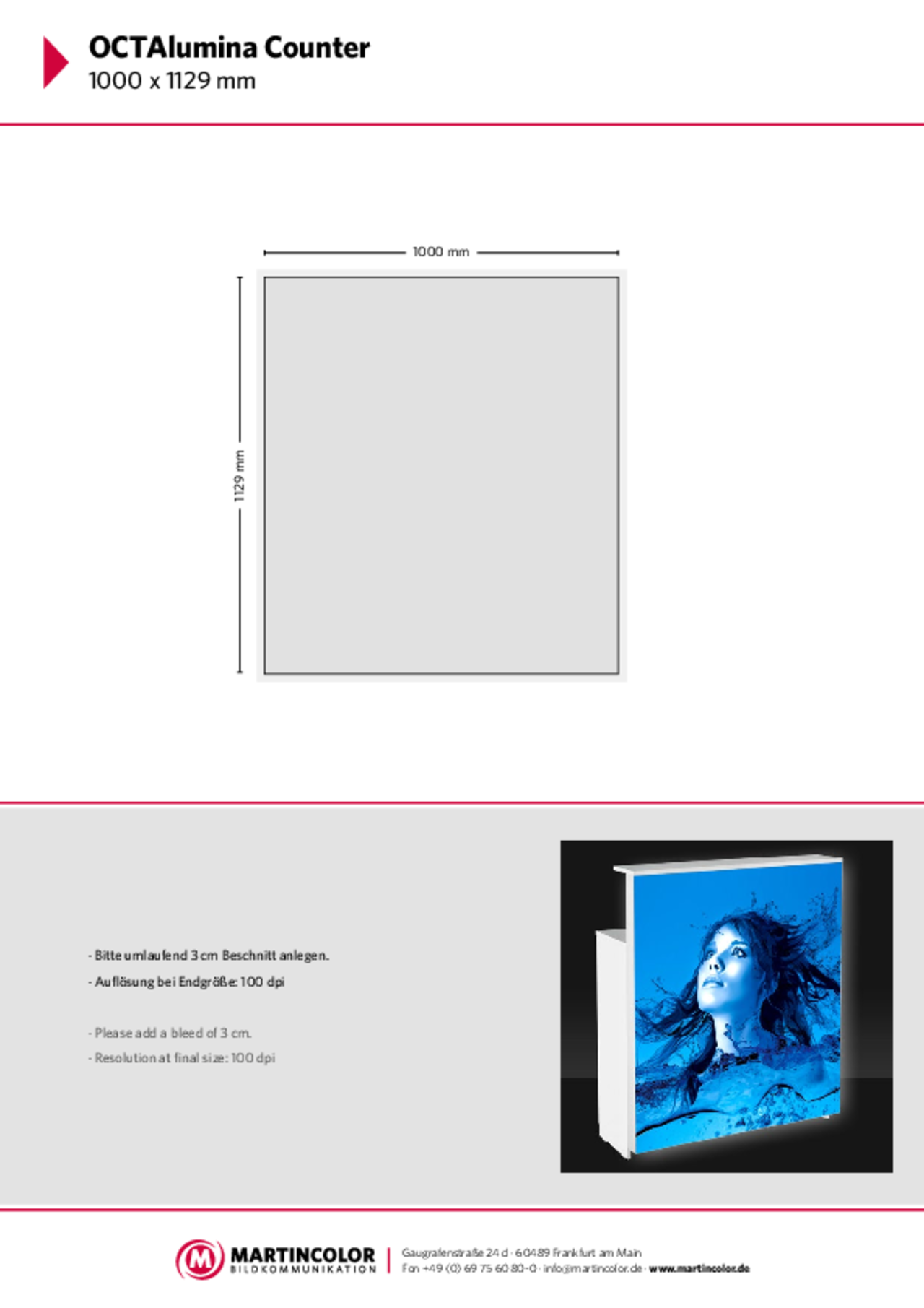 OCTAlumina LED-Counter Datenblatt PDF