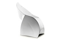 Flux Chair Weiß Seitenansicht links Flux Chair Weiß Seitenansicht links