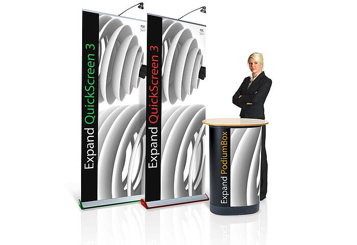 Expand QuickScreen3 RollUp mit Spots Expand QuickScreen3 RollUp mit Spots