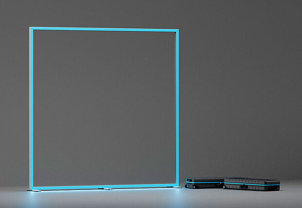 ALU STAR RGB Frame 300x300 cm mit Transportkoffer