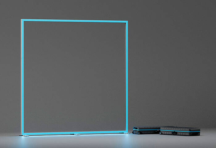 ALU STAR RGB Frame 300x300 cm mit Transportkoffer ALU STAR RGB Frame 300x300 cm mit Transportkoffer