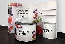 AUSTRIA JUICE GmbH exhibition wall ISOframe Wave 2 AUSTRIA JUICE GmbH exhibition wall ISOframe Wave 2