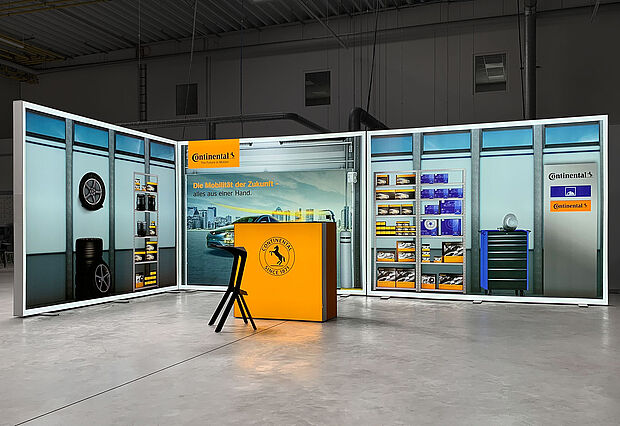 Continental LED-Messestand Ecke