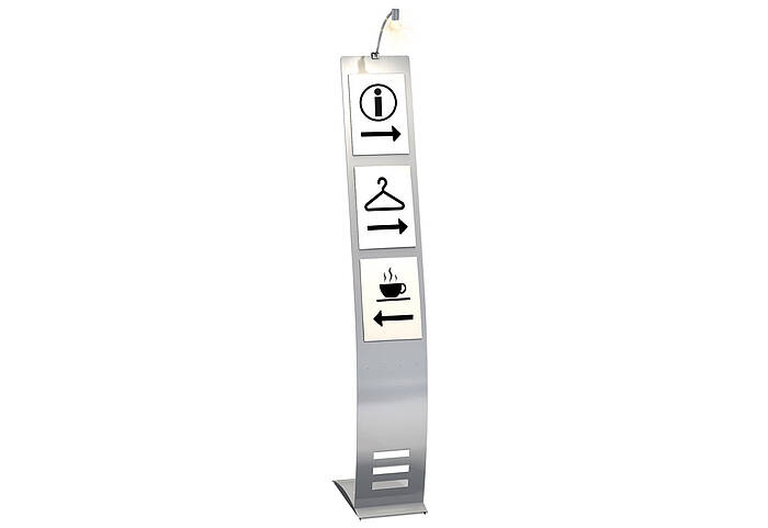 Brochure stand Info narrow with spot Brochure stand Info narrow with spot