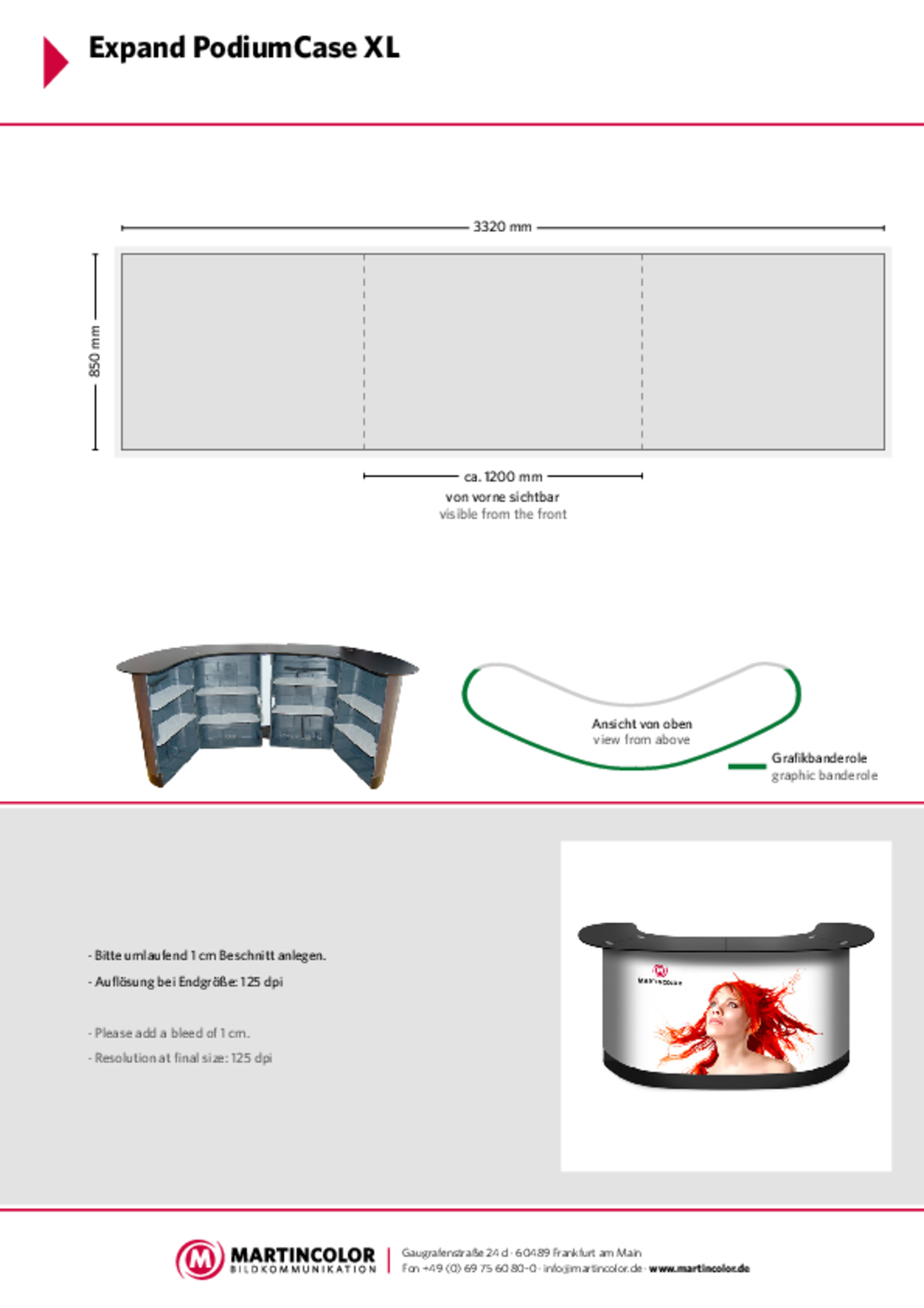 Expand PodiumCase XL Datenblatt PDF