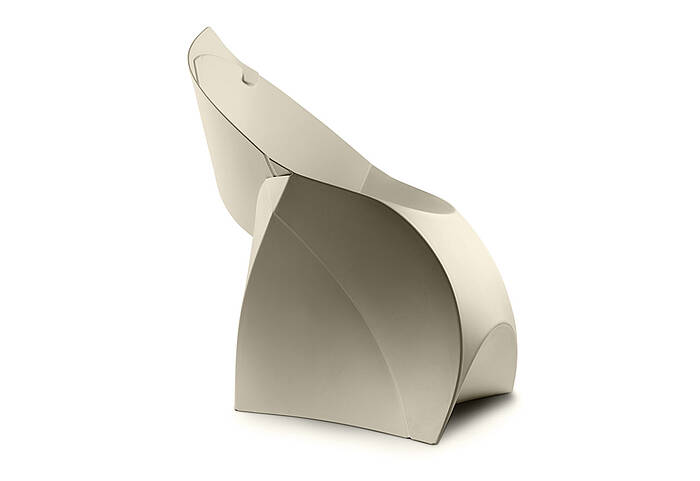 Flux Chair Pebble grey side view left