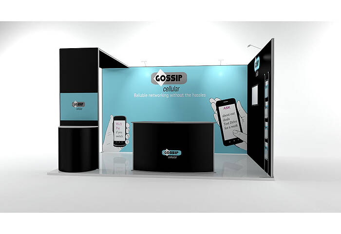 ISOframe Fabric exhibition stand solutions Example 6 ISOframe Fabric exhibition stand solutions Example 6