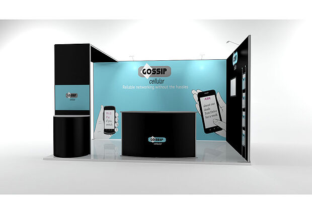 ISOframe Fabric exhibition stand solutions Example 6
