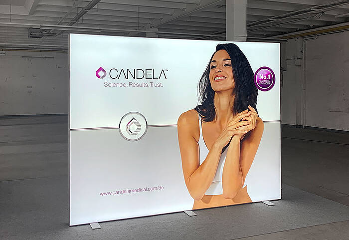Candela Laser Germany LED exhibition wall ALU STAR 2 Candela Laser Germany LED exhibition wall ALU STAR 2