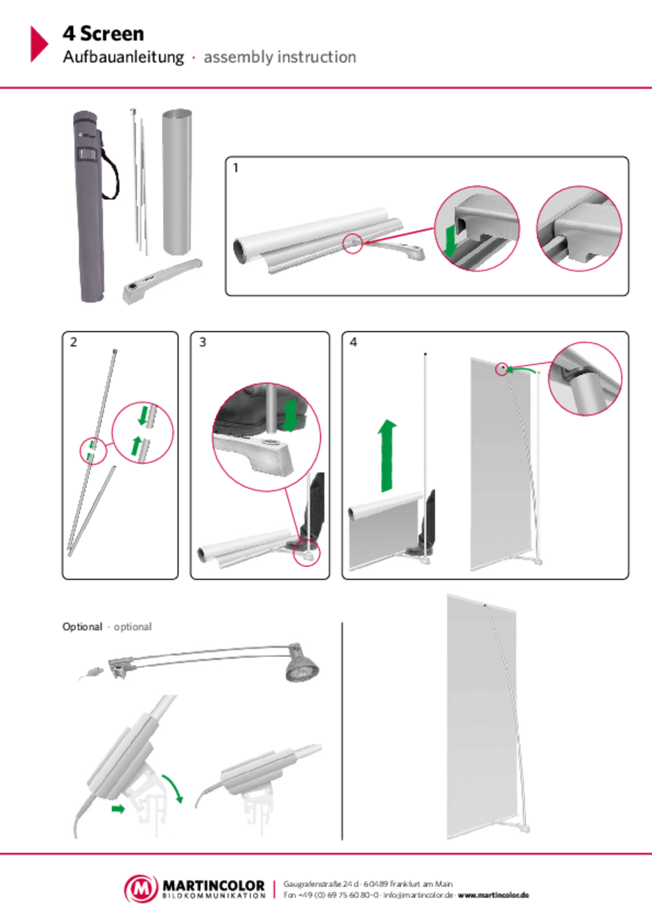 4screen Aufbauanleitung PDF